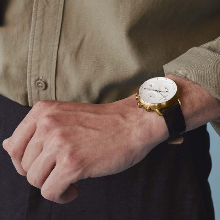 Pioneer | White Dial - Brown Leather
