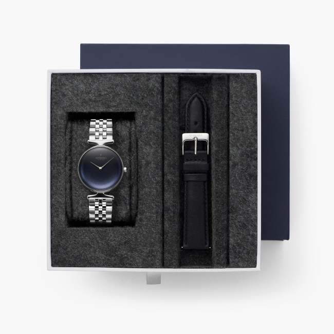 Unika - BUNDLE Rainbow Black Dial Silver |  Mesh / Black Leather / Brown Leather