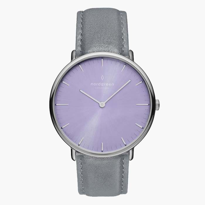 Native | Digital Lavender Dial - Grey Leather