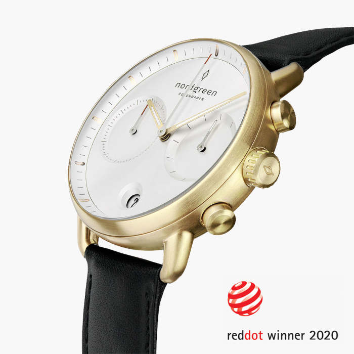 Pioneer | White Dial - Black Leather