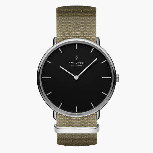 Native | Black Dial - Olive Green NATO