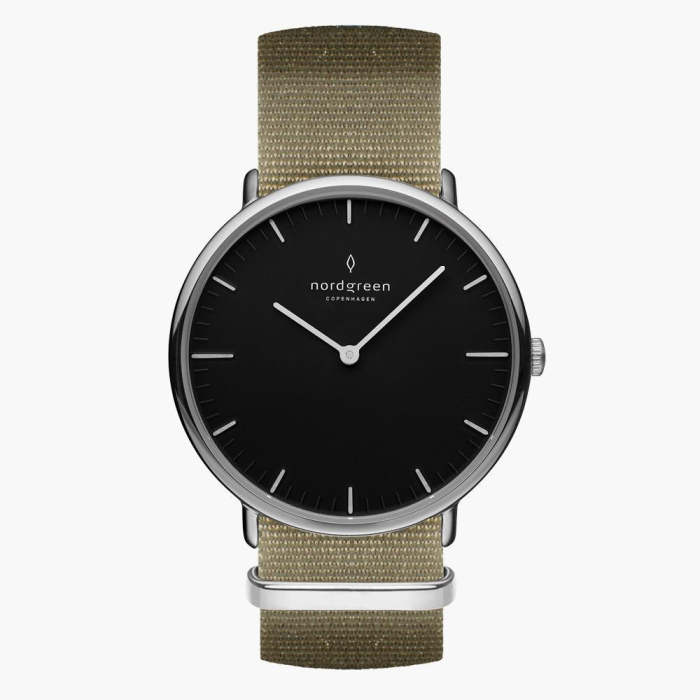 Native | Black Dial - Olive Green NATO