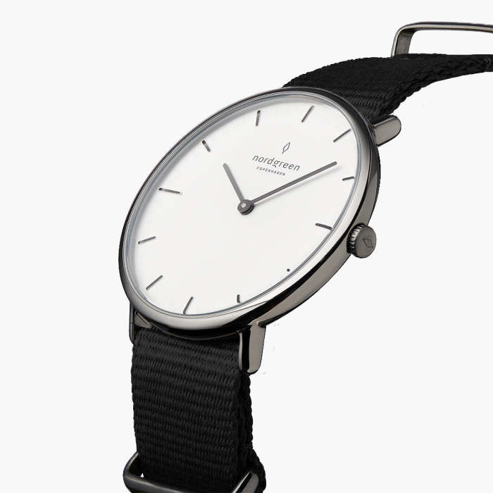 Native | White Dial - Black NATO