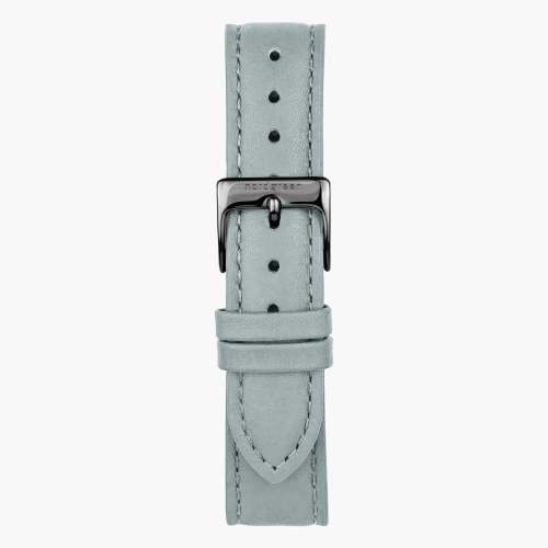 Dove Grey Vegan Leather Watch Strap - Gun Metal - 36mm