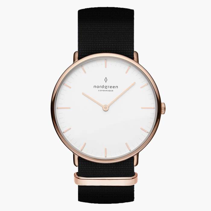 Native | White Dial - Black NATO