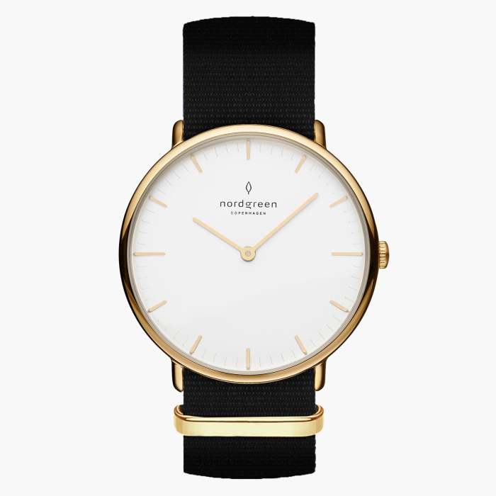 Native | White Dial - Black NATO