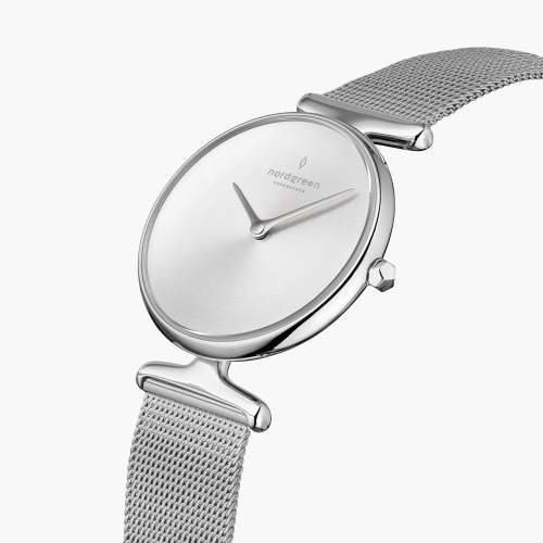 Unika | Brushed Metal Dial - Mesh