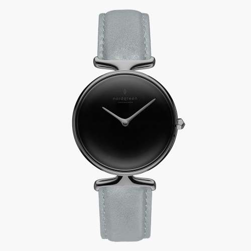 Unika | Black Dial - Dove Grey Vegan Leather