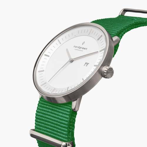 Philosopher | White Dial - Green NATO