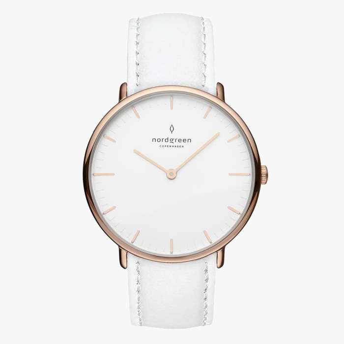 Native | White Dial - White Leather