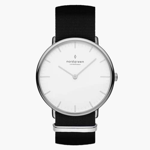 Native | White Dial - Black NATO