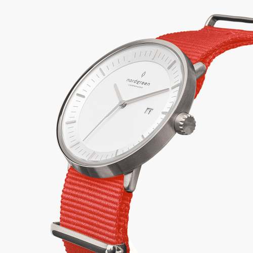 Philosopher | White Dial - Red NATO