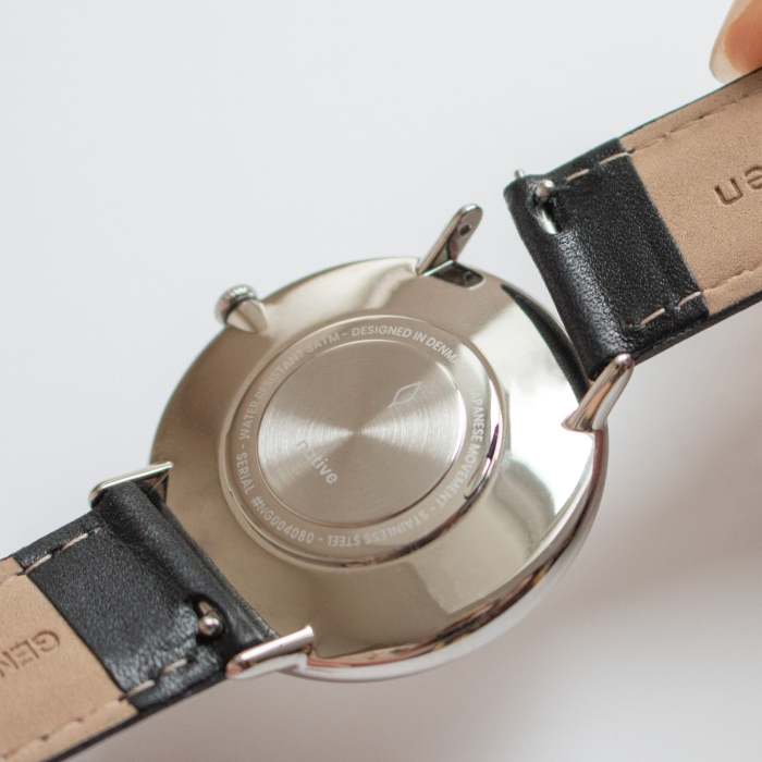 Unika | Polished Metal Dial - Brown Leather