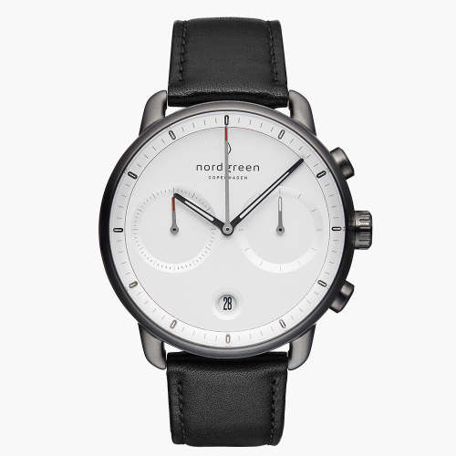 Pioneer | White Dial - Black Leather