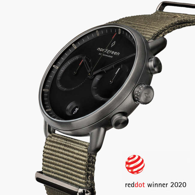 Pioneer | Black Dial - Olive Green NATO