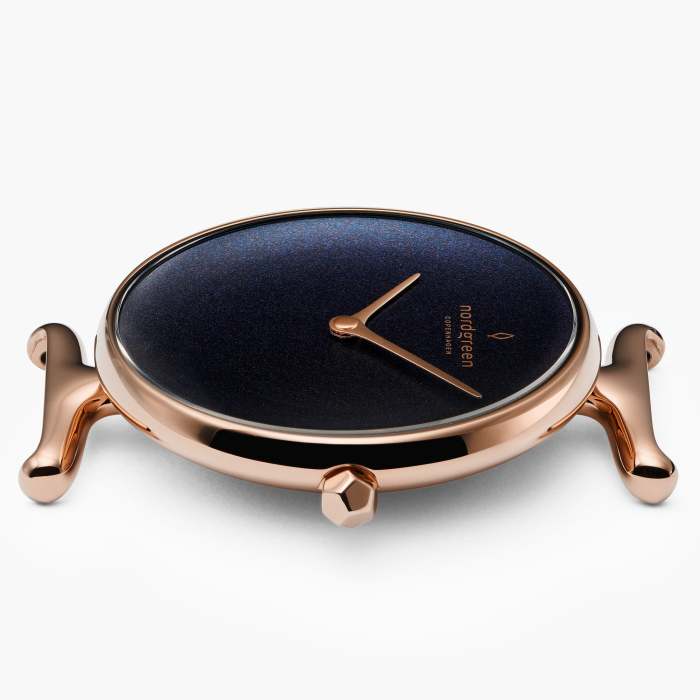 Unika | Rainbow Black Dial - Navy Blue Vegan Leather