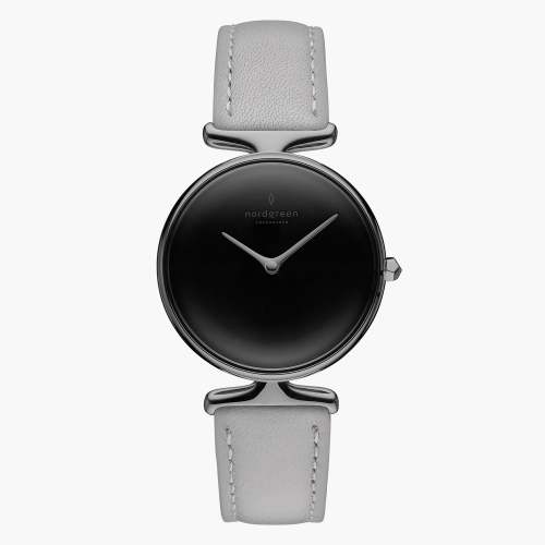 Unika | Black Dial - Grey Leather