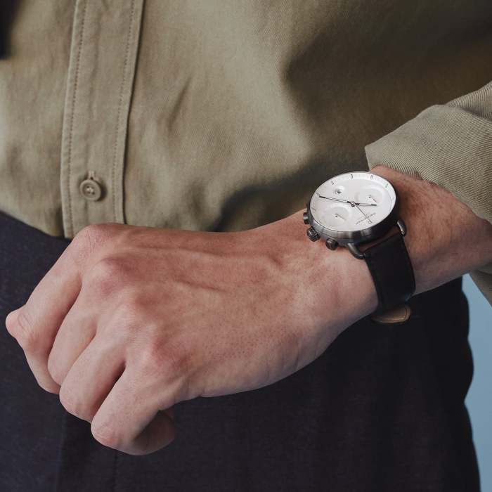 Pioneer | White Dial - Dove Grey Vegan Leather