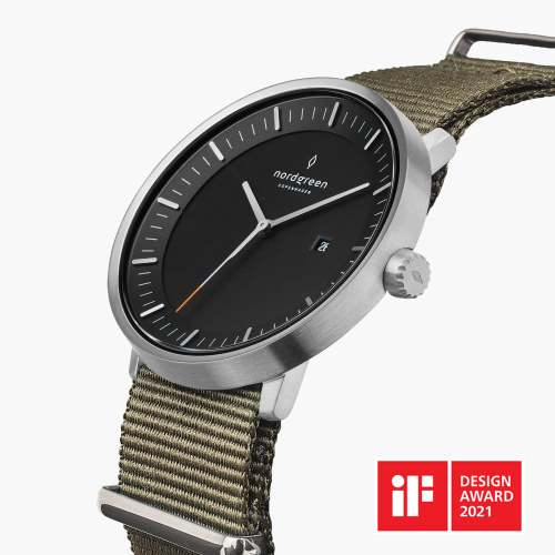Philosopher | Black Dial - Olive Green NATO