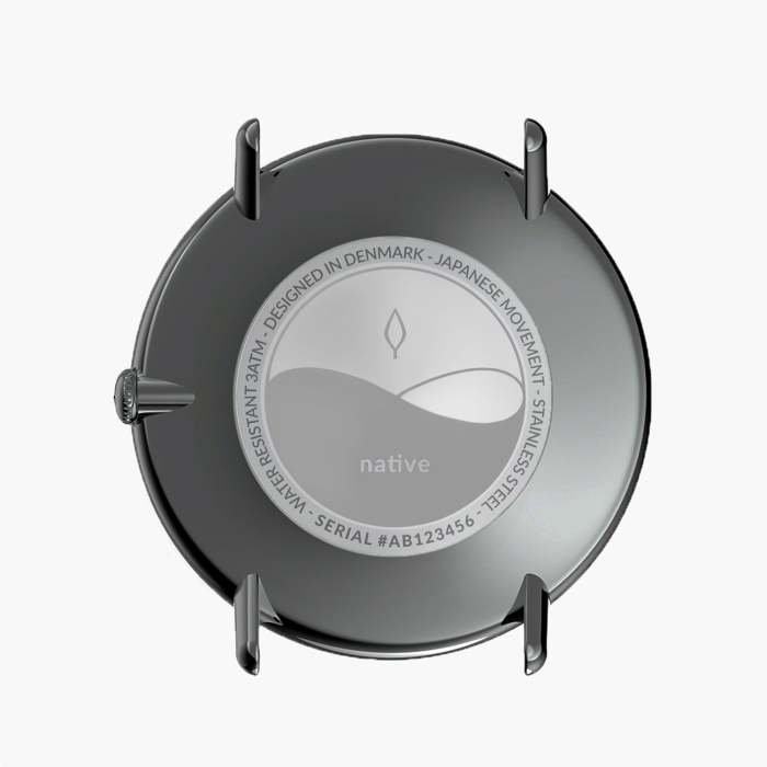 Native | White Dial - Black Leather