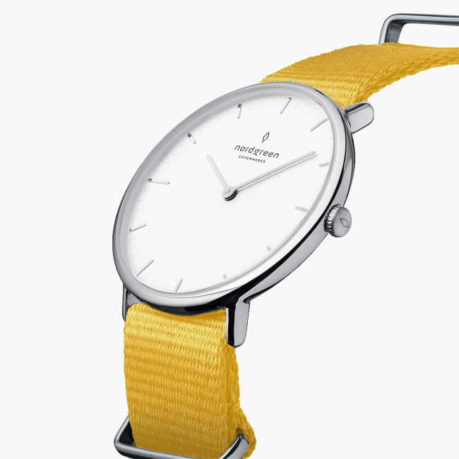 Native | White Dial - Yellow NATO