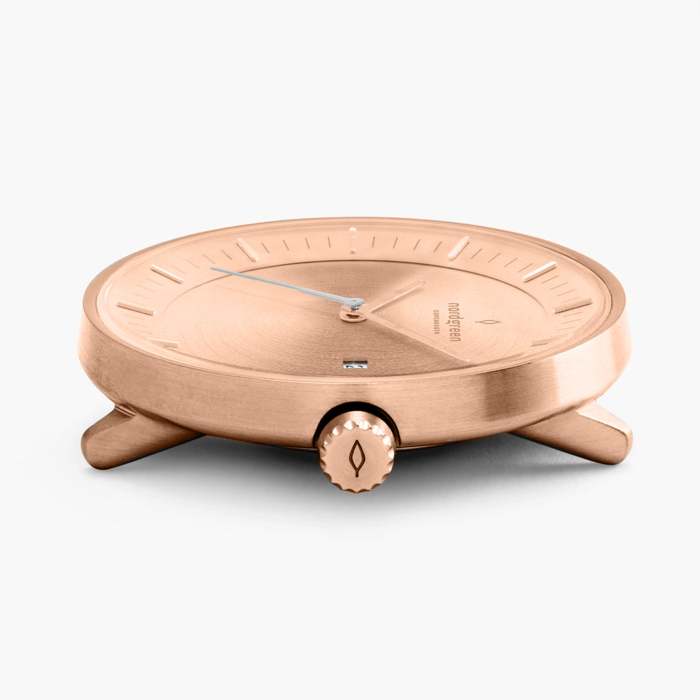 Philosopher | Brushed Metal Dial - Brown Leather