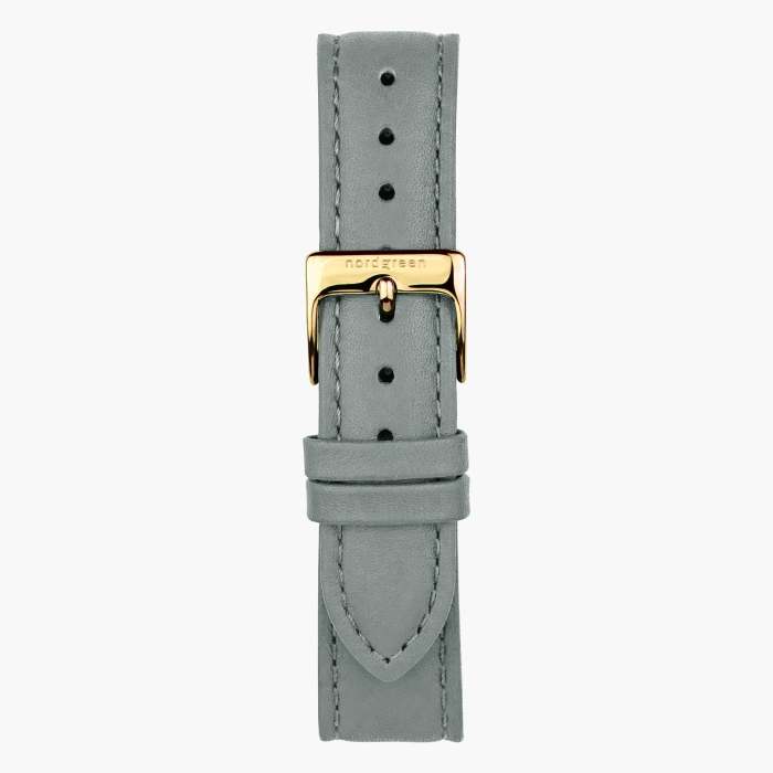 Unika | Brushed Metal Dial - Grey Leather
