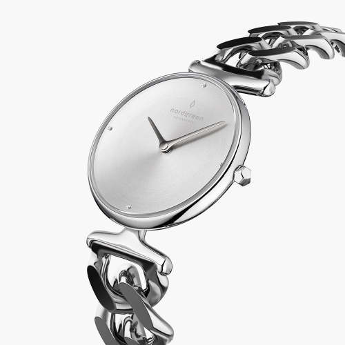Unika | Brushed Crystal Dial - Chain Strap