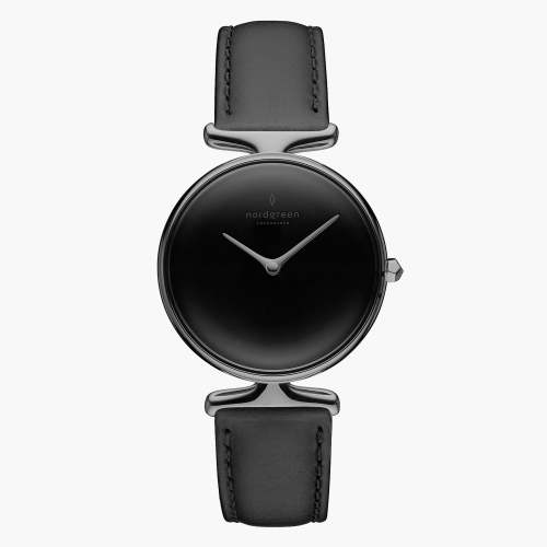 Unika | Black Dial - Black Vegan Leather