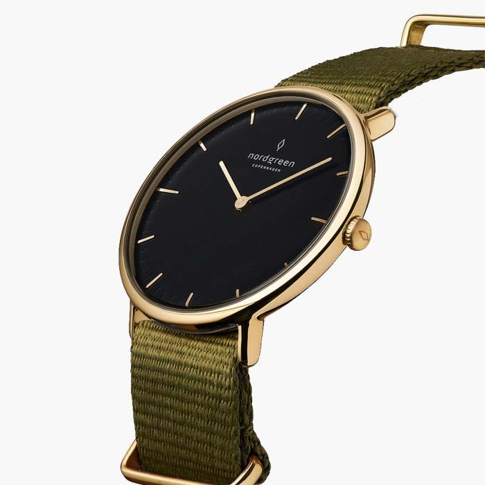 Native | Black Dial - Olive Green NATO