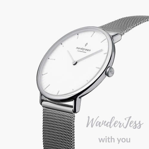 Native | White Dial - Mesh [WanderJess x Nordgreen]