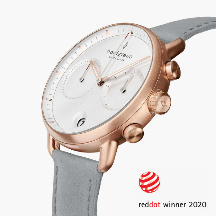 Pioneer | White Dial - Dove Grey Vegan Leather