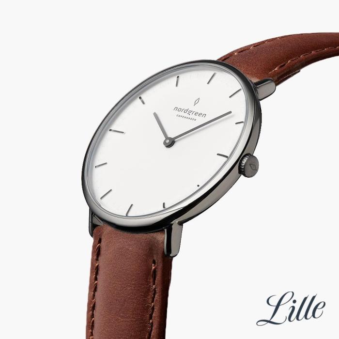 Native | White Dial - Brown Vegan Leather