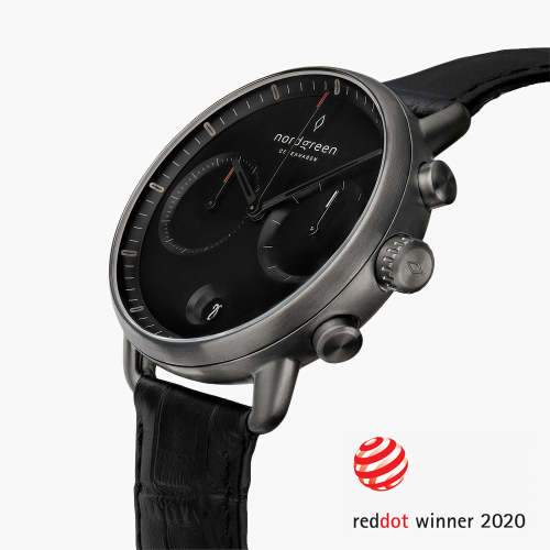 Pioneer | Black Dial - Black Croc Leather