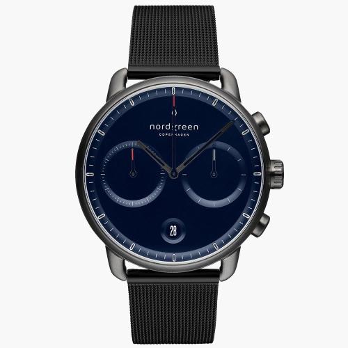Pioneer | Navy Dial - Black Mesh