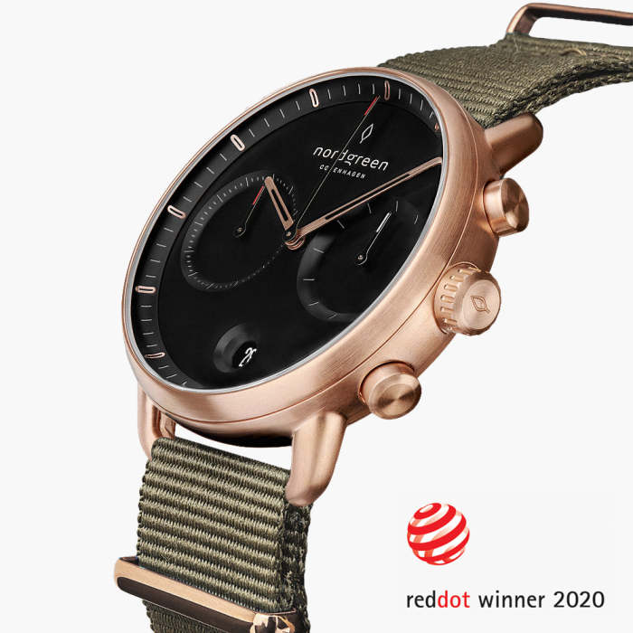 Pioneer | Black Dial - Olive Green NATO
