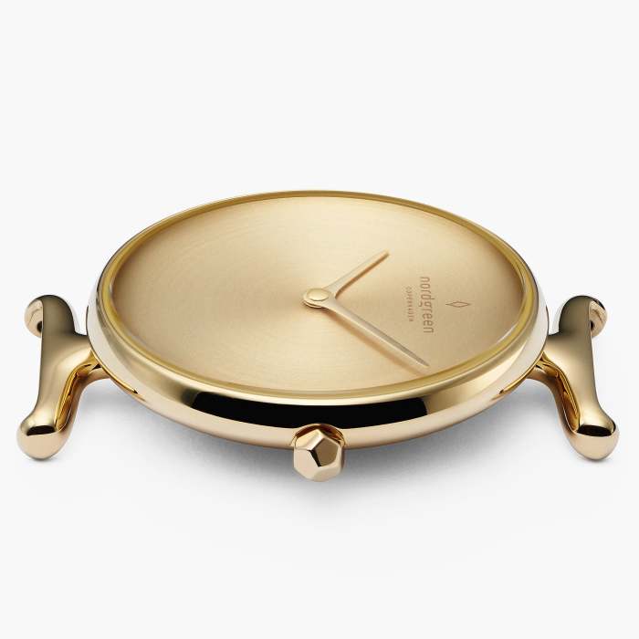 Unika | Brushed Metal Dial - Grey Leather