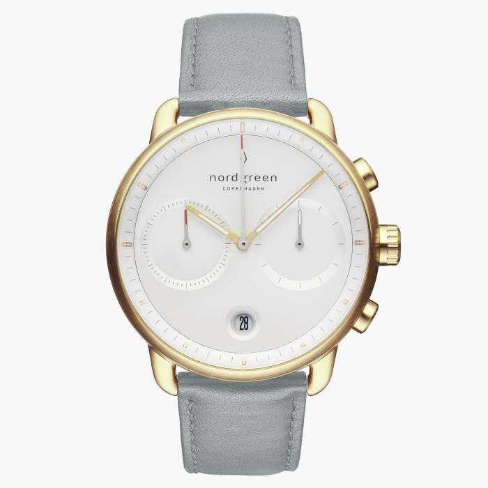 Pioneer | White Dial - Dove Grey Vegan Leather