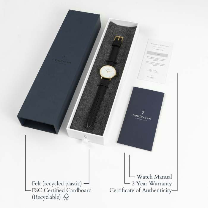Native | White Dial - Black NATO