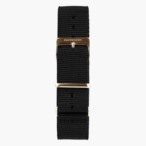 Black NATO Watch Strap - Rose Gold - 36mm