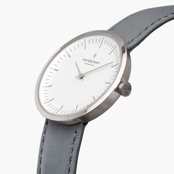 Infinity - BUNDLE White Dial Silver | Mesh / Grey Leather Strap
