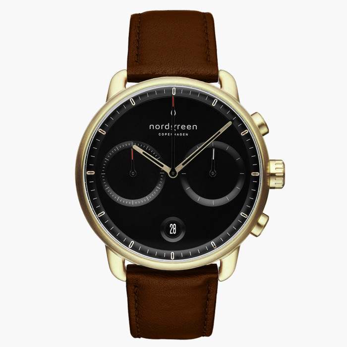 Pioneer | Black Dial - Brown Leather