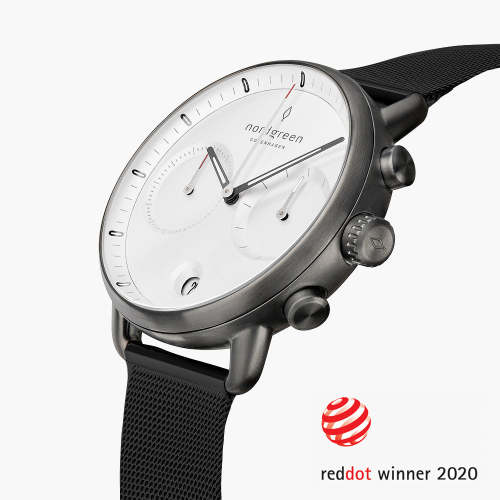 Pioneer | White Dial - Black Mesh