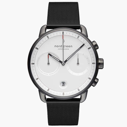 Pioneer | White Dial - Black Mesh