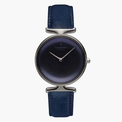 Unika | Rainbow Black Dial - Navy Blue Vegan Leather