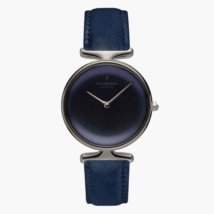 Unika | Rainbow Black Dial - Navy Blue Vegan Leather