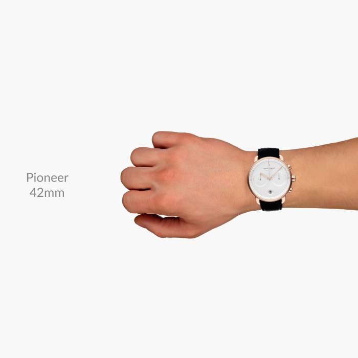 Pioneer | White Dial - Navy NATO