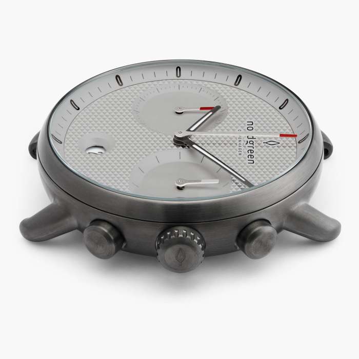 Pioneer | Textured Grey Dial - Black Leather
