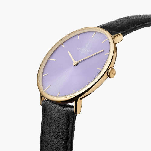 Native | Digital Lavender Dial - Black Leather
