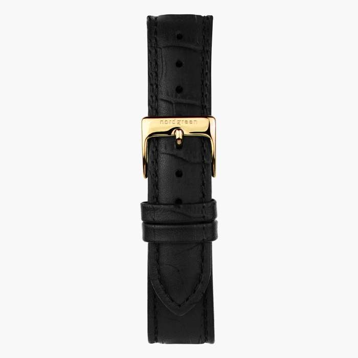 Pioneer | Black Dial - Black Croc Leather